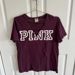 Victoria's Secret PINK Plum Ladder Cutout Tee